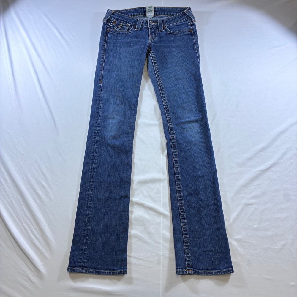 True Religion Billy Bootcut Jeans Womens 26 Medium Wash Low Rise Stretch USA